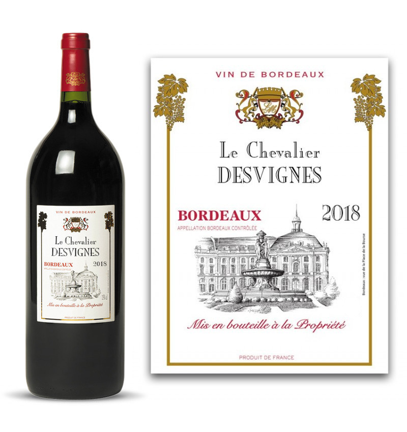 Magnum Bordeaux AOC 2018 personnalisé Magnum Bordeaux AOC 2018 personnalisé