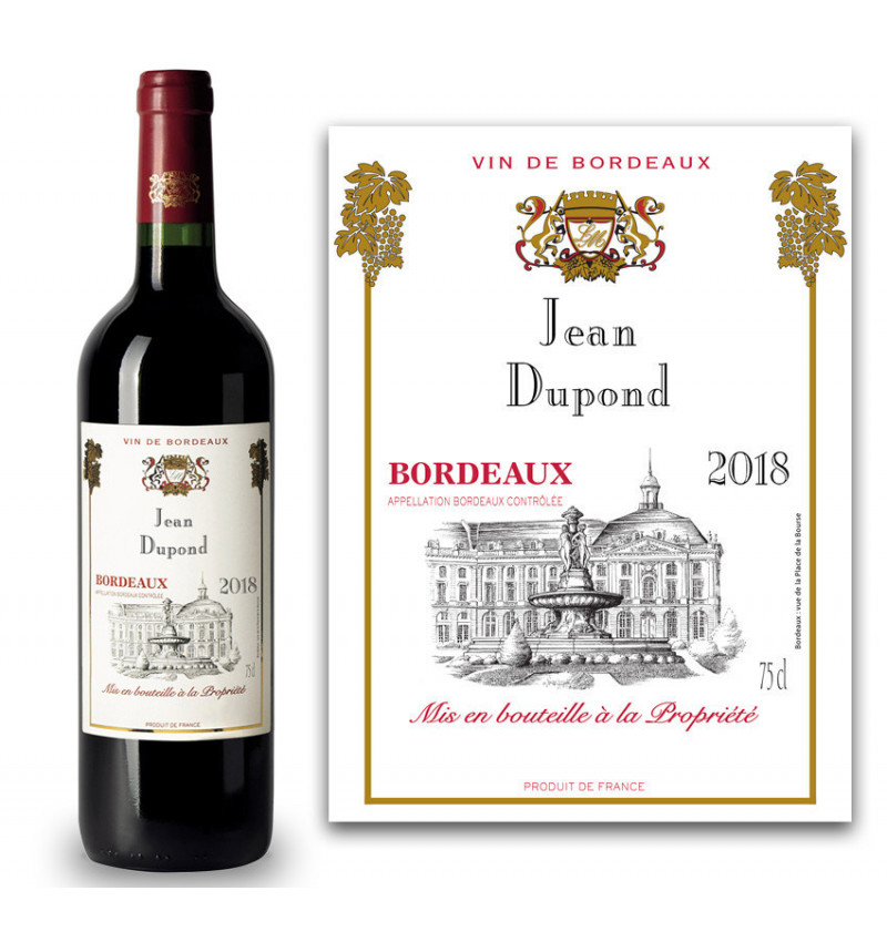 Bordeaux AOC personnalisé Le Chevalier 2018 Bordeaux AOC personnalisé Le Chevalier 2018