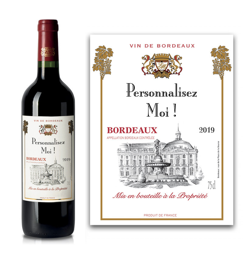 Bordeaux AOC personnalisé Le Chevalier 2019 - Vin de Bordeaux en Ligne