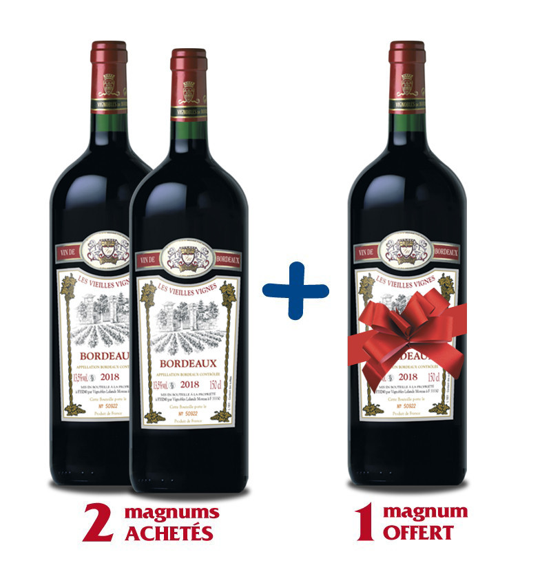 Lot de 3 Magnums Les Vieilles Vignes 2018 Lot de 3 Magnums Les Vieilles Vignes 2018