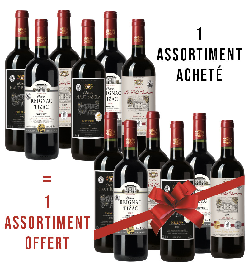 1 assortiment acheté + 1 offert 1 assortiment acheté + 1 offert