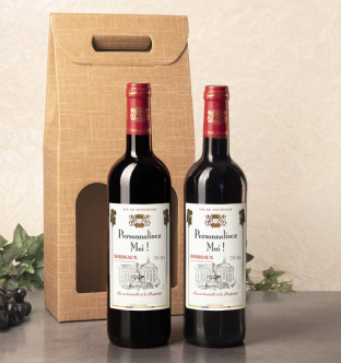 Coffret 2 Bordeaux AOC 2020 personnalisés