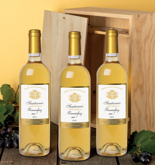 Caisse bois - 3 Sauternes...