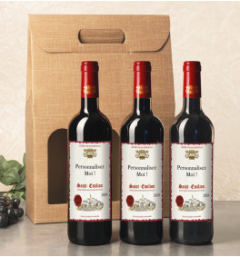 Coffret 3 Saint-Emilion AOC 2020 personnalisés