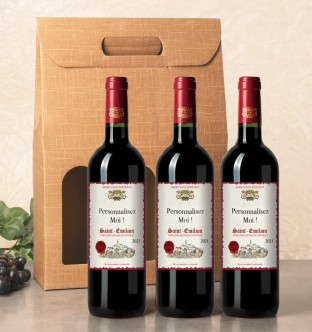 Magnum vin personnalisé - Coffret Vin rouge Cadeau Collectivité