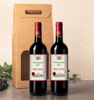 Coffret cadeau vin rouge avec personnalisation - Giavnto cadeau d'entreprise