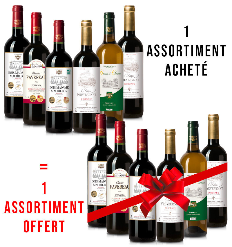 1 assortiment acheté + 1 offert