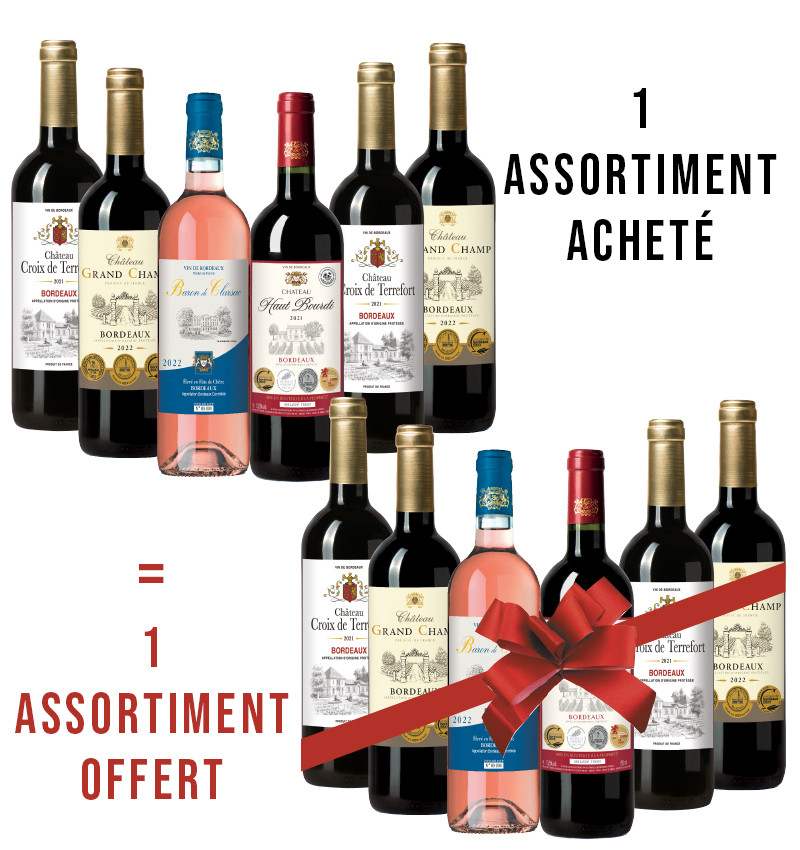 1 assortiment acheté + 1 offert