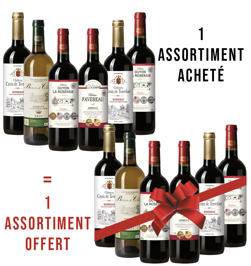 1 assortiment acheté + 1 offert