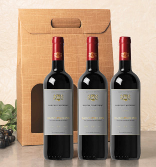 Coffret 3 Saint-Emilion AOC - Baron d'Artérac 2021