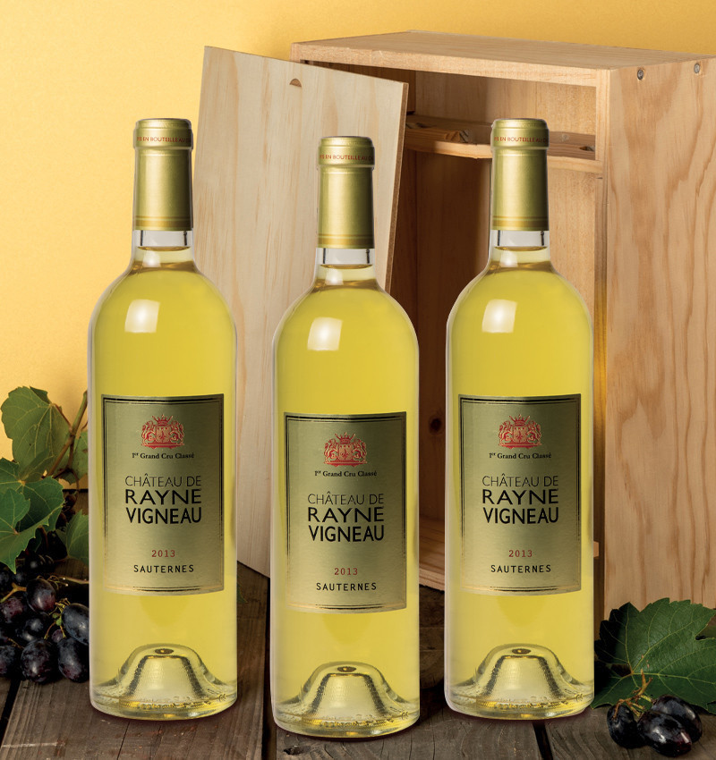 Caisse bois - Château de Rayne Vigneau 2013