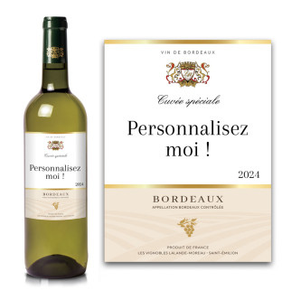 Bordeaux blanc AOC 2024 personnalisé
