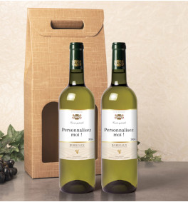 Coffret 2 Bordeaux Blanc AOC 2024 personnalisés