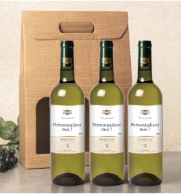 Coffret 3 Bordeaux Blanc AOC 2024 personnalisés