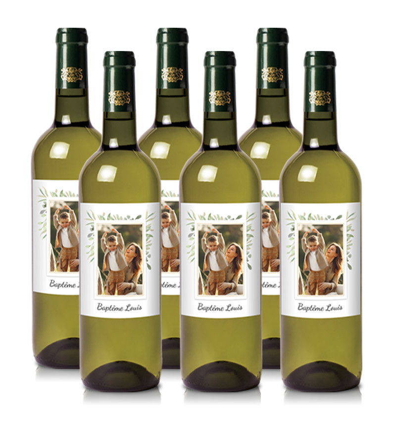 Bordeaux blanc 100% personnalisé - 6 bouteilles Bordeaux blanc 100% personnalisé - 6 bouteilles