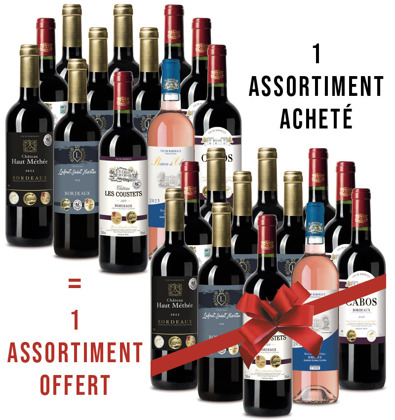 1 assortiment acheté + 1 offert