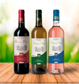 Trio "Baron de Clarsac rouge/blanc/rosé"