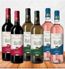 Assortiment  "Baron de Clarsac rouge/blanc/rosé"