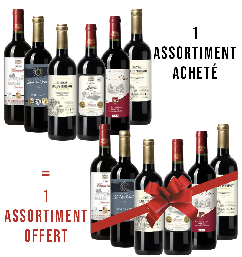 1 assortiment acheté + 1 offert
