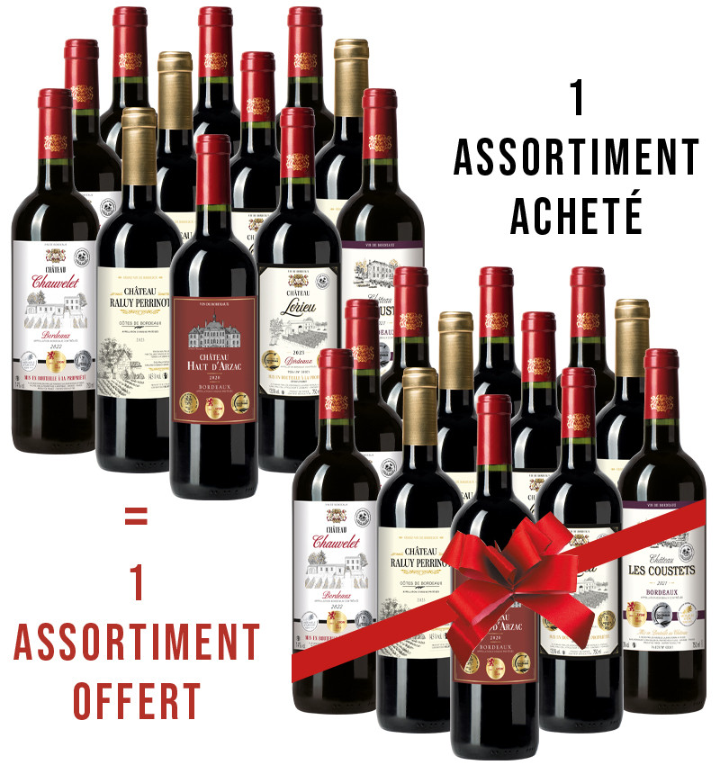 1 ASSORTIMENT ACHETÉ + 1 OFFERT