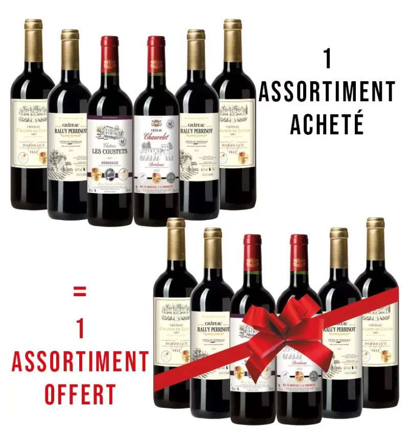 Assortiment "Sélection de bordeaux d'exception"