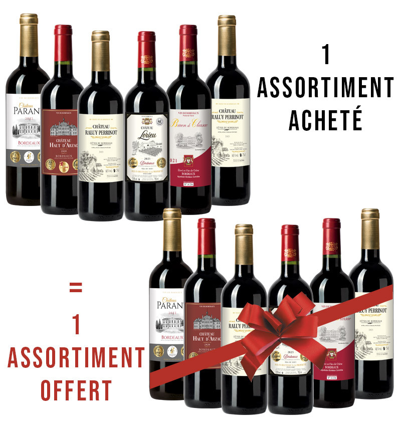 1 assortiment acheté + 1 offert