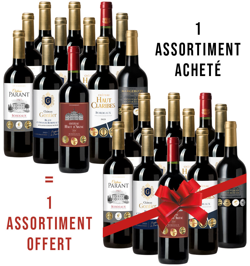 1 assortiment achetée + 1 offert