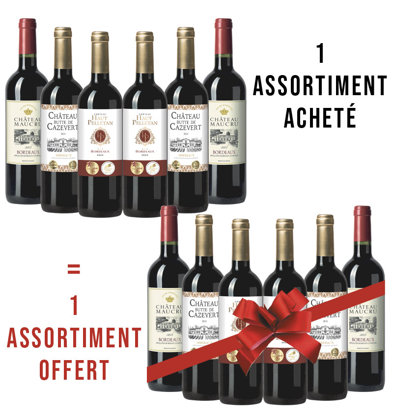 1 assortiment acheté + 1 offert