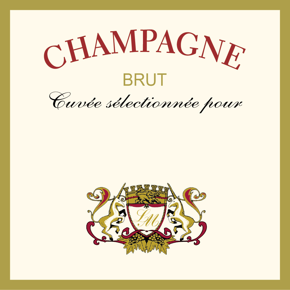 Étiquettes de champagne personnalisée